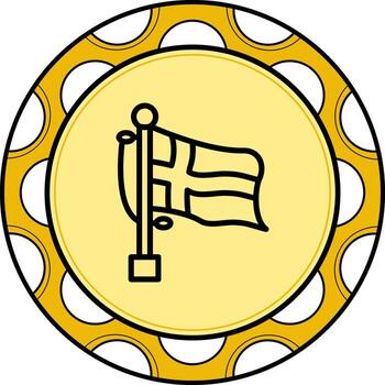 Flag Aland Islands Premium Web Design Feature vector