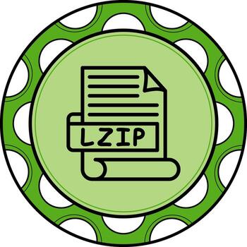 LZIP Unique Digital Design Object vector