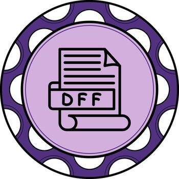 DFF personalizado plano diseño forma vector