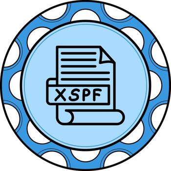 xspf personalizado plano diseño forma vector