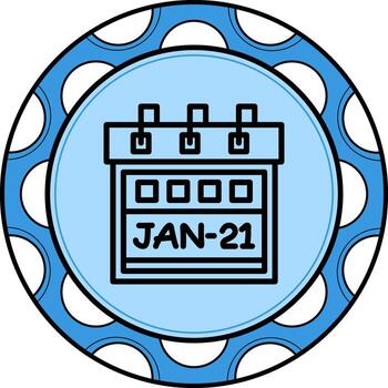 Twenty First January Custom UI Art Layout vector