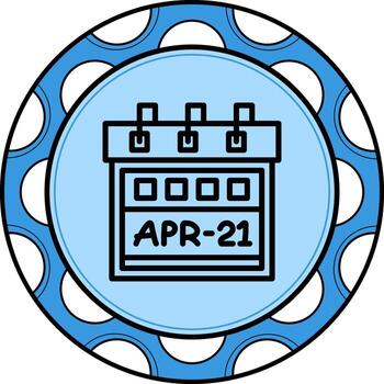 Twenty First April Custom UI Art Layout vector