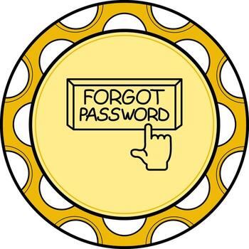 Forgot Password Finger Tap Button Premium Digital Design Feature vector