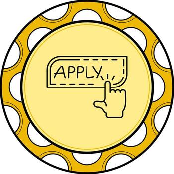 Apply Finger Tap Button Custom Graphic Feature vector