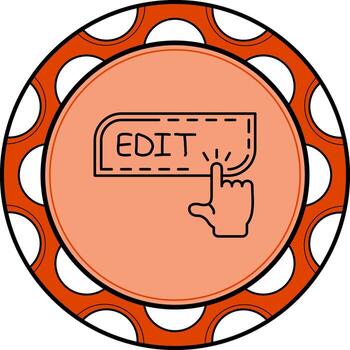 Edit Finger Tap Button Professional Web Graphic Element vector