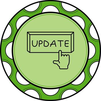 Update Finger Tap Button High Quality Art Layout vector