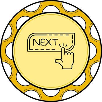 Next Finger Tap Button Dynamic Creative Design Feature vector