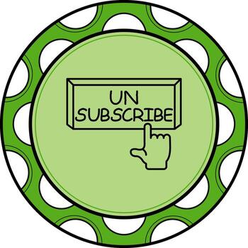 Unsubscribe Finger Tap Button Sophisticated Creative Graphic Feature vector