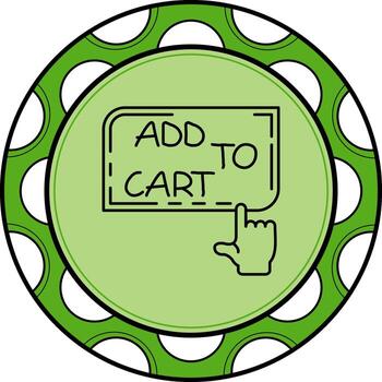 Add to Cart Finger Tap Button Sophisticated Digital Art Form vector