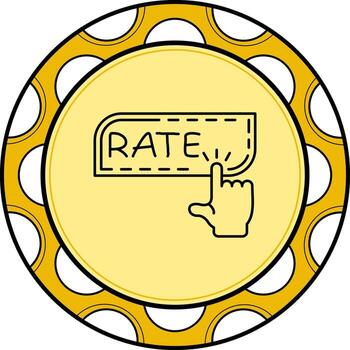 Rate Finger Tap Button Dynamic Modern Design Element vector