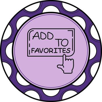 añadir a favoritos dedo grifo botón mínimo marca característica vector