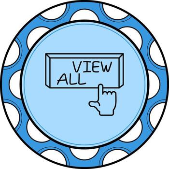 ver todas dedo grifo botón mínimo digital gráfico símbolo vector