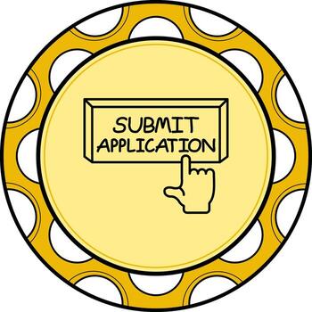 enviar solicitud dedo grifo botón profesional creativo Arte diseño vector