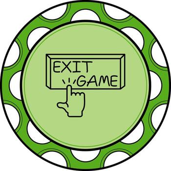 salida juego dedo grifo botón innovador marca gráfico característica vector