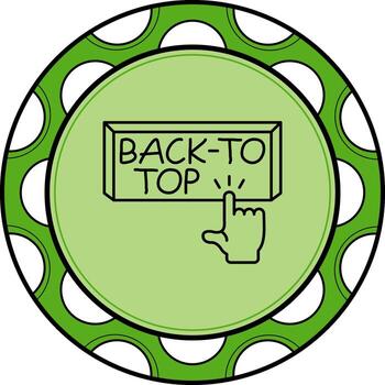 espalda a parte superior dedo grifo botón refinado moderno diseño objeto vector