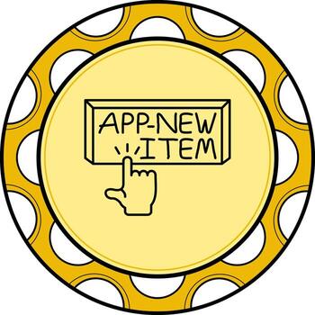 añadir nuevo articulo dedo grifo botón negrita mínimo diseño vector