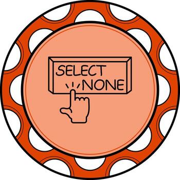 Seleccione ninguna dedo grifo botón prima creativo diseño elemento vector