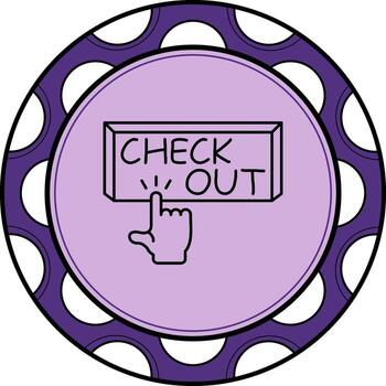 Checkout Finger Tap Button Dynamic Creative Art Layout vector