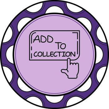 añadir a colección dedo grifo botón prima digital gráfico diseño vector