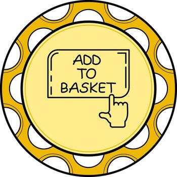 añadir a cesta dedo grifo botón distinto marca Arte elemento vector