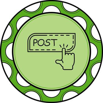 Post Finger Tap Button Dynamic Creative Art Layout vector