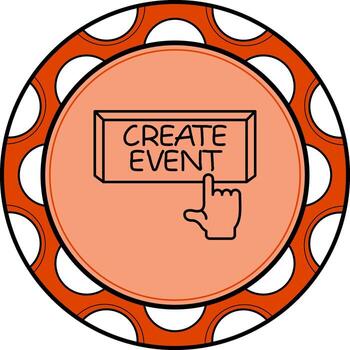 crear evento dedo grifo botón profesional marca Arte elemento vector