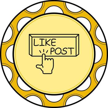 Like Post Finger Tap Button High Quality Design Element vector