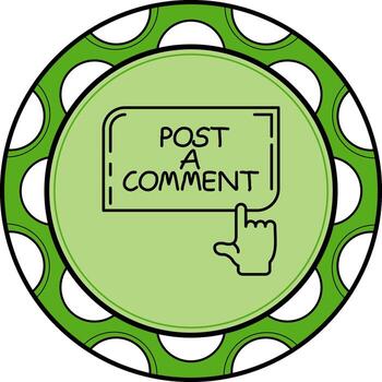 enviar un comentario dedo grifo botón equilibrado creativo elemento vector