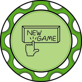 New Game Finger Tap Button High Quality Art Element vector