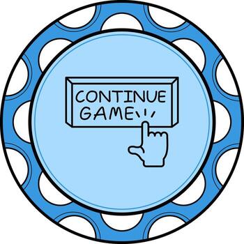 Seguir juego dedo grifo botón equilibrado creativo gráfico objeto vector