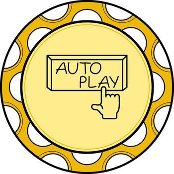 auto jugar dedo grifo botón personalizado ui Arte diseño vector