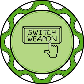 cambiar arma dedo grifo botón moderno ui gráfico característica vector