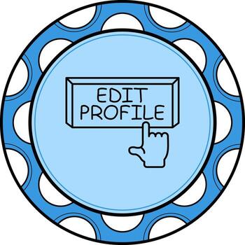 editar perfil dedo grifo botón elegante moderno gráfico diseño vector