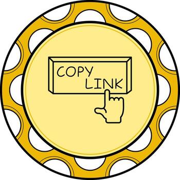 Copy Link Finger Tap Button Distinct Modern Layout vector