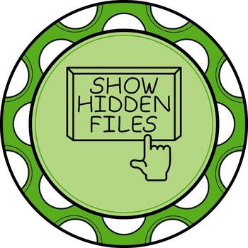 espectáculo oculto archivos dedo grifo botón profesional web gráfico elemento vector