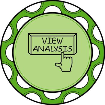 View Analysis Finger Tap Button Unique Web Design Object vector