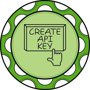 crear api llave dedo grifo botón distinto profesional gráfico símbolo vector