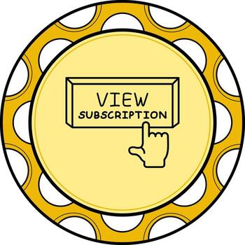 View Subscription Finger Tap Button High Resolution Graphic Feature vector