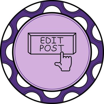 editar enviar dedo grifo botón mínimo profesional gráfico diseño vector