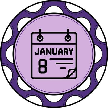 8 January Custom Modern Graphic Element vector