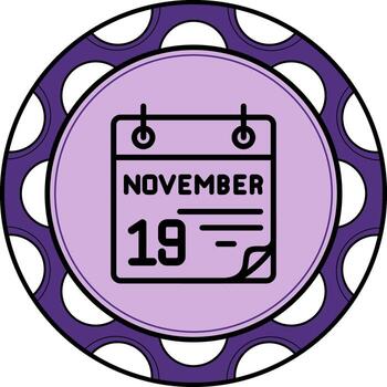 19 noviembre personalizado ui Arte diseño vector