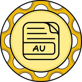 AU File Refined UI Graphic Symbol vector