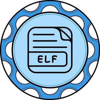 ELF File Stylish Web Design Symbol vector