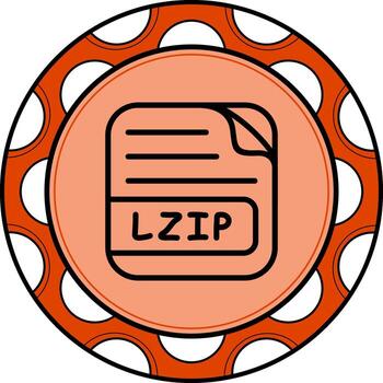 LZIP File Stylish Creative Art Feature vector