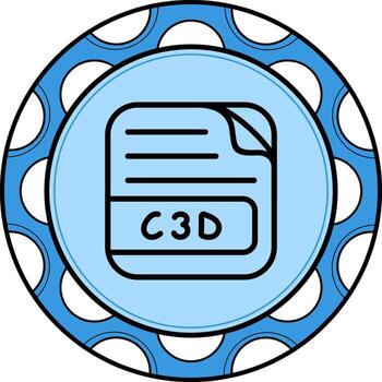 C3D File Stylish Branding Asset vector