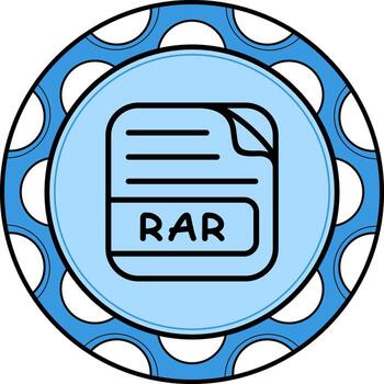 RAR File Minimal Digital Graphic Symbol vector