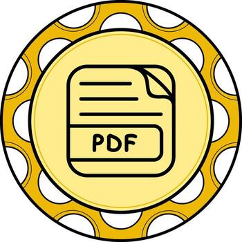 PDF File Distinct Flat Design Symbol vector