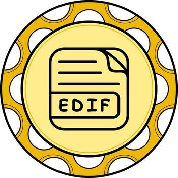 EDIF File Minimal Creative Art Object vector