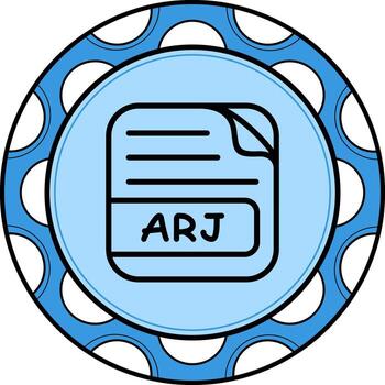 arj archivo elegante ui elemento vector