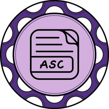 ASC File Professional Web Graphic Element vector